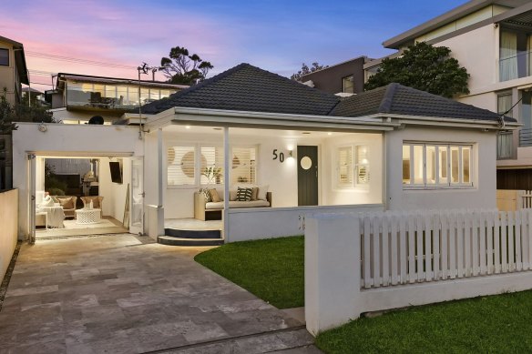 Adam Gilchrist’s three-bedroom house by Freshwater Beach has been updated and painted since it last traded in 2017 for $5.4 million.