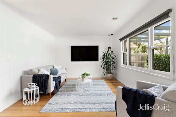 First home buyers flocked to the Airport West property at Saturday's auction.
