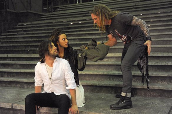 Ben Forster, Mel C and Tim Minchin in Jesus Christ Superstar.