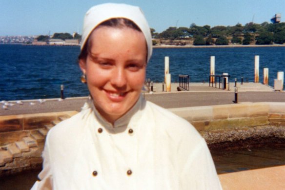 Leonie Bell as the first female apprentice chef at the Sydney Opera House in 1973.
