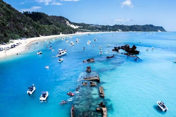 Shark surveillance drones are slated for Tangalooma Beach on Moreton Island.