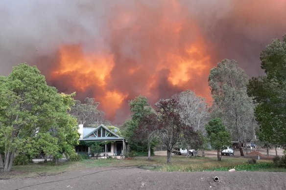 Fire in Gippsland on New Year's Eve.