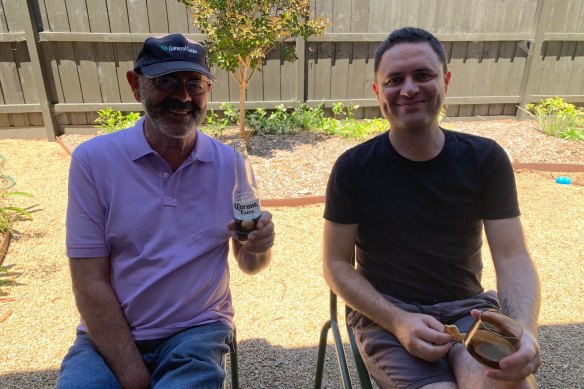 Christian White with his father Ivan White.