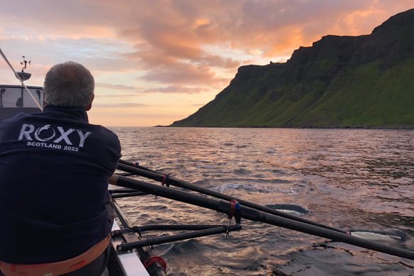 The group’s ocean rowing boat, recently built in the UK at a cost of $140,000.