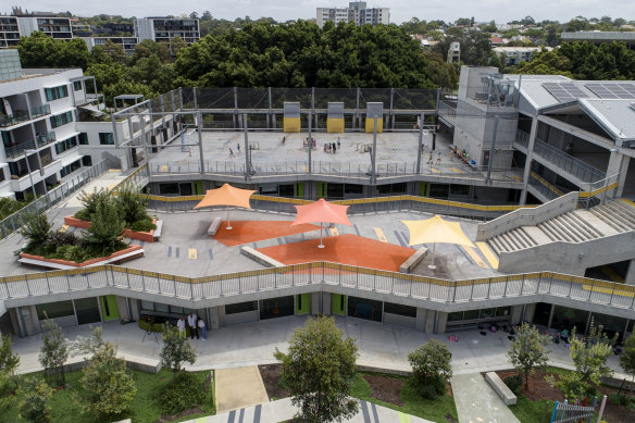 Ultimo Public School is built over five levels spanning the entire site with outdoor areas connected to classrooms.