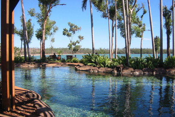 Poolside at Seven Spirit Bay on the western tip of Arnhem Land.