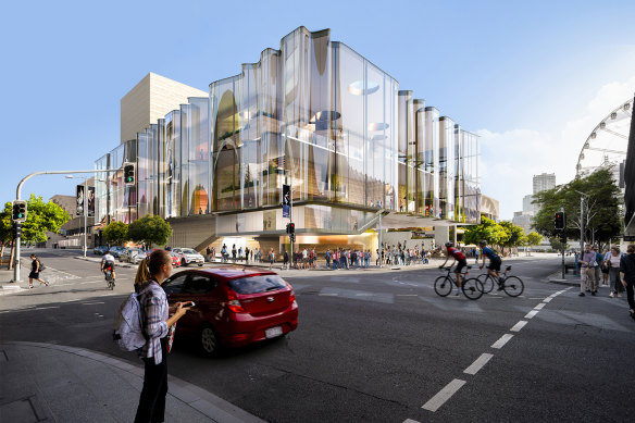 A design image for the theatre, dubbed the New Performing Arts Venue, now not expected to open until mid-2024.