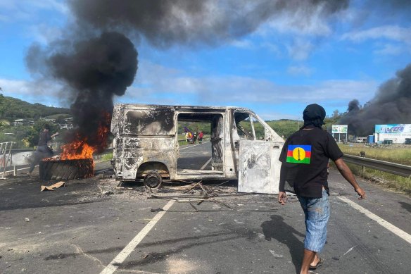 Scenes of destruction in New Caledonia after riots broke out this week.