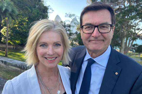 With partner, former ABC newsreader Juanita Phillips.