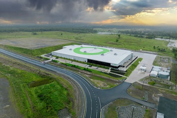 Fortescue’s green hydrogen electrolyser manufacturing plant in Gladstone that was abandoned in 2025.  