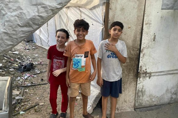 Ahmad’s three children, Sanaa, Isaac and Ameer, are all stuck in Gaza despite receiving Australian visas.