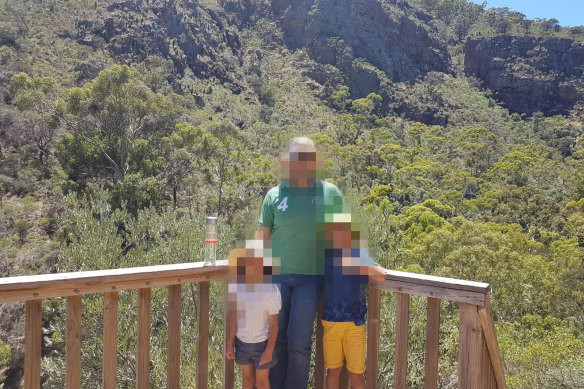 The Adelaide family in an undated photo in the NSW Blue Mountains.