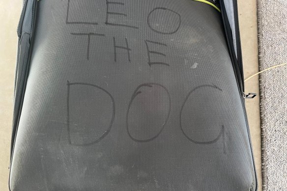 The suitcase that CFMEU assistant national secretary Leo Skourdoumbis says John Setka left on his driveway.