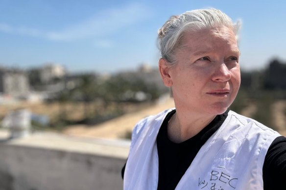 Rebecca Smith is one of many working around the clock to treat mass casualties in Gaza. 