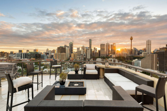 The Billich family has listed their Darlinghurst penthouse that has views of the city.