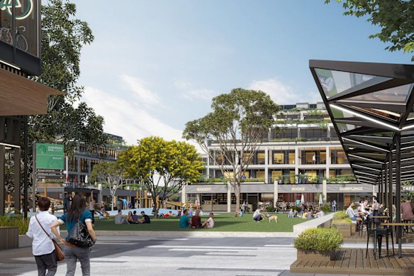 An artist’s impression of the SRL station at Monash University. 