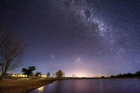 Mudgee’s Peppertree Farm under a stunning night sky.
