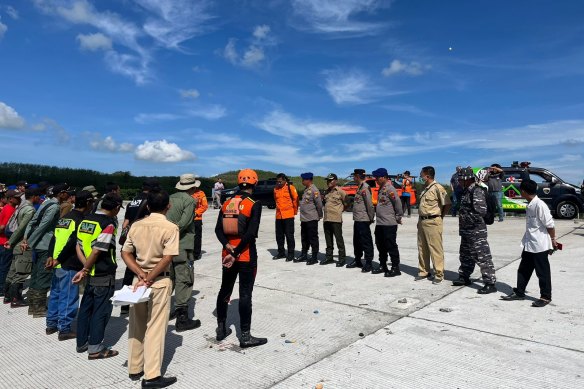 The Indonesian authorities found the man's body about five kilometers from where he was surfing with his friends.