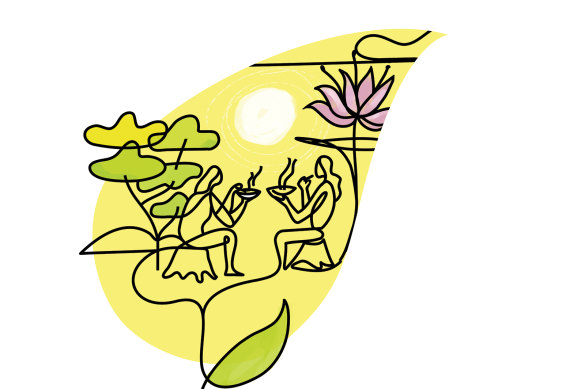 There was something hypnotic about the quiet routines of the day. Illustration: Gregory Baldwin/illustrationroom.com.au