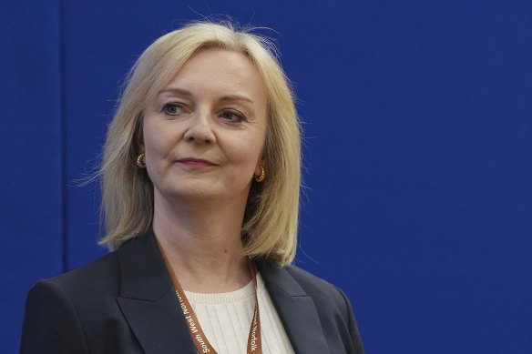 Former prime minister Liz Truss looks on as she loses her Norfolk South West seat.