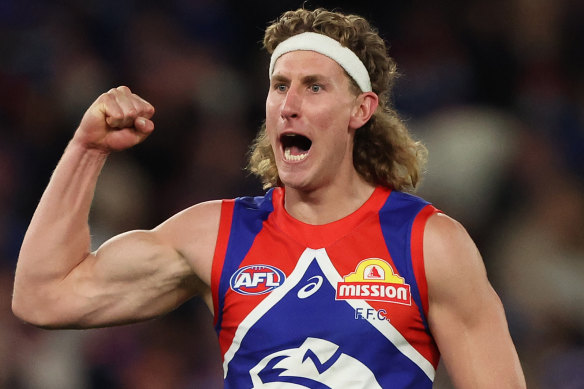 Western Bulldogs spearhead Aaron Naughton.