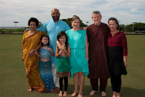 Sunil Badami and his extended family.
