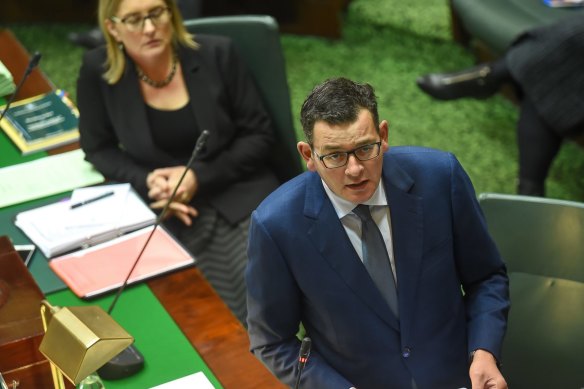 Premier Daniel Andrews in State Parliament last week.