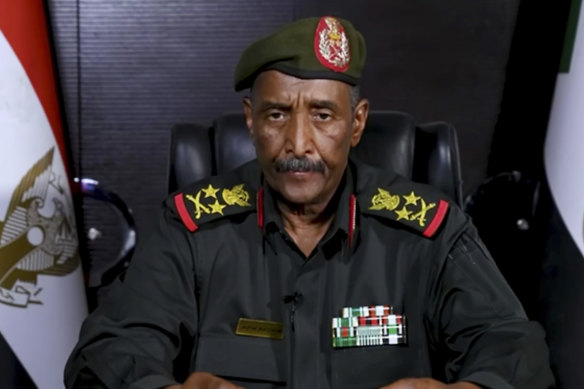 General Abdel-Fattah Burhan, commander of the Sudanese Armed Forces, during a televised address on Friday.