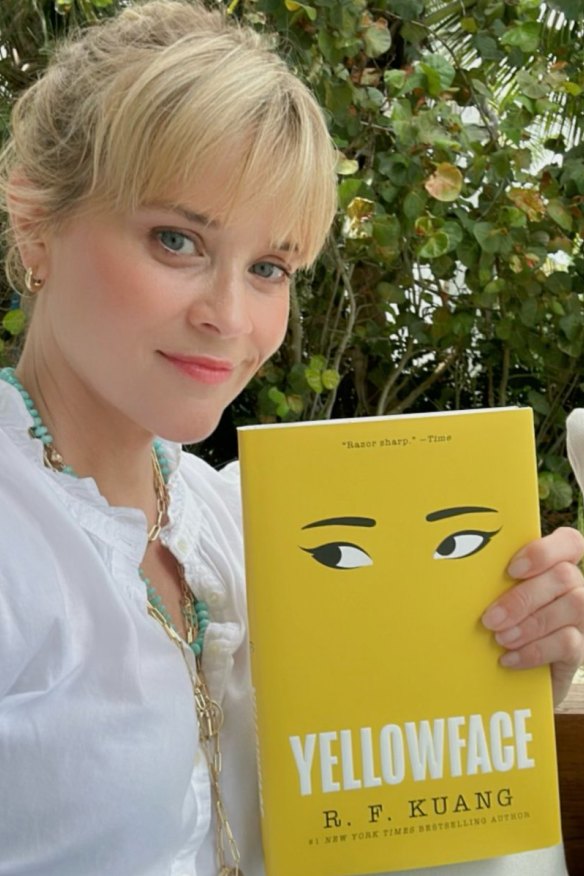 Reese Witherspoon. In Yellowface, one character wants her to option their debut novel.