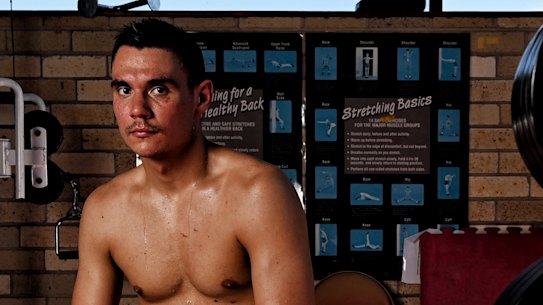 Tim Tszyu in preparation for his fight with Dennis Hogan.
