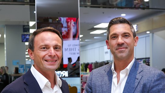 Best & Less co-owner Ray Itaoui  and now-departed CEO Aaron Faraguna  in February.