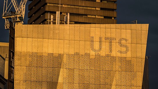 The paused building projects include a $37 million extension of the podium at the front of UTS Tower in Ultimo.