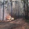 Bush fire closes popular south coast camping spots