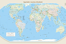 The Equal Earth projection is a more accurate two-dimensional depiction of the world.