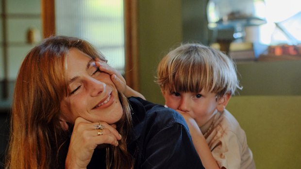 Claire Perini with her five-year-old son, Otis.