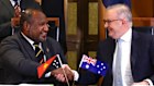 Prime Minister Anthony Albanese and Papua New Guinea leader James Marape.