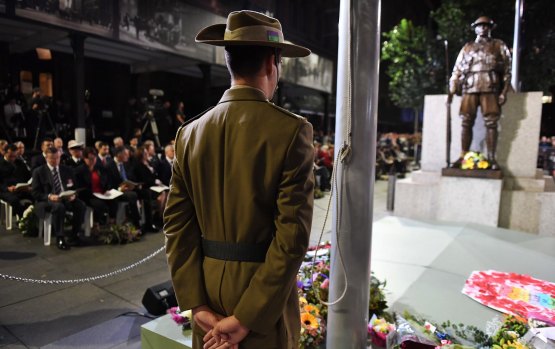 Anzac Day dawn service in Martin Place last year on April 25.