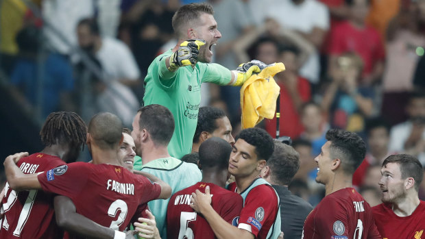Adrian proved the hero as Liverpool claimed the Super Cup between winners of last season's European competitions.