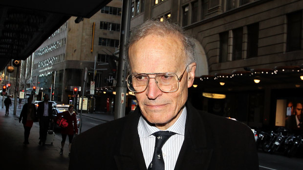 The commissioner Dyson Heydon arrives at the royal commission into trade unions in 2015 in Sydney,