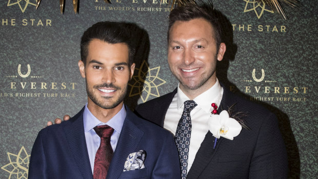 Ian Thorpe and boyfriend Ryan Channing at The Star's Everest event.