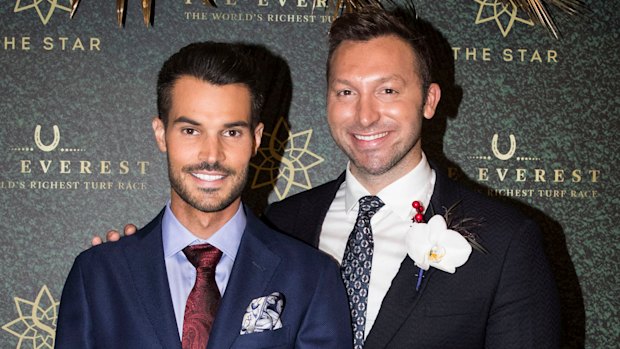 Ian Thorpe and boyfriend Ryan Channing at The Star's Everest event.