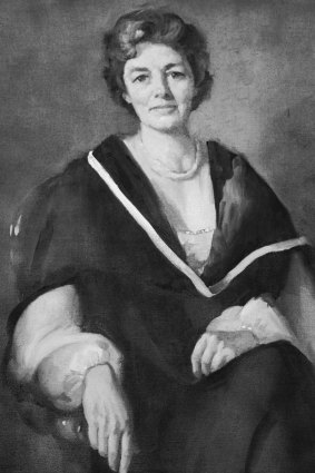 A portrait of Joan Montgomery, principal of Presbyterian Ladies’ College, Melbourne.