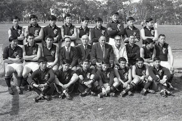 The Young Chinese League football team in 1966.