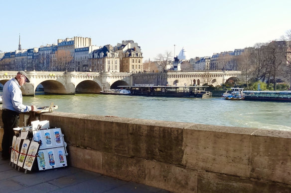 Painting in Paris – the Left Bank, near the Pont Neuf.