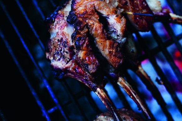 Lamb on the bbq.