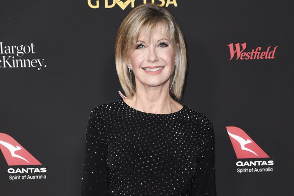 Olivia Newton-John at the G'Day USA gala in Los Angeles in 2018. 