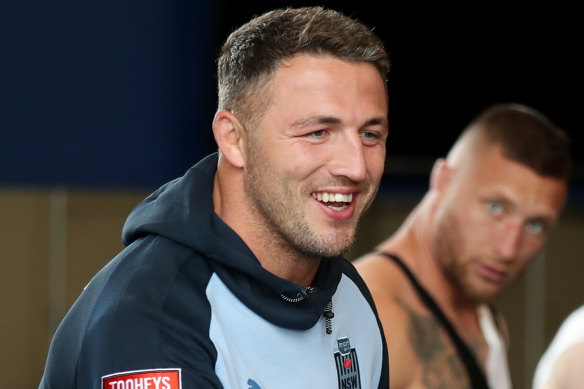 Sam Burgess joined NSW Blues training before Origin I.