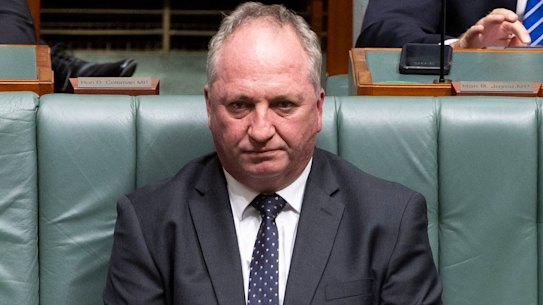 Barnaby Joyce in question time on Monday.