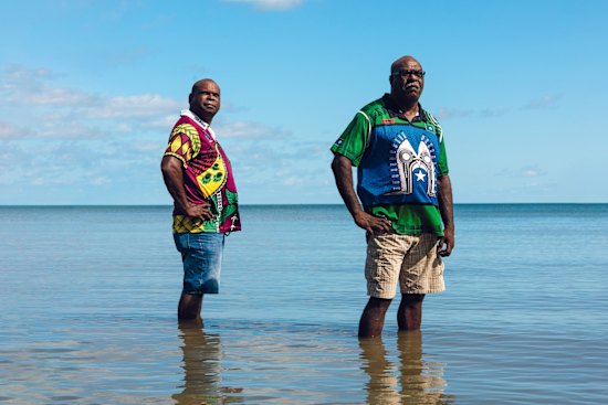 Traditional Owners Uncle Pabai Pabai  from the Island of Boigu and Uncle Paul Kabai from Saibai Island are suing the Australian Government for inaction on Climate Change.
