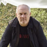 Hirst with one of his works, Myth, 2010.